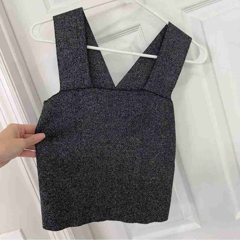 House of Harlow 1960 Glittery Black Sleeveless Top